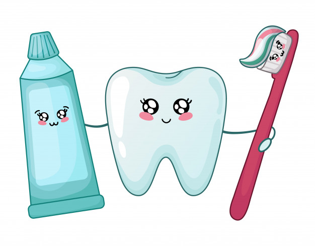 kawaii healthy tooth toothpaste brush 74565 511